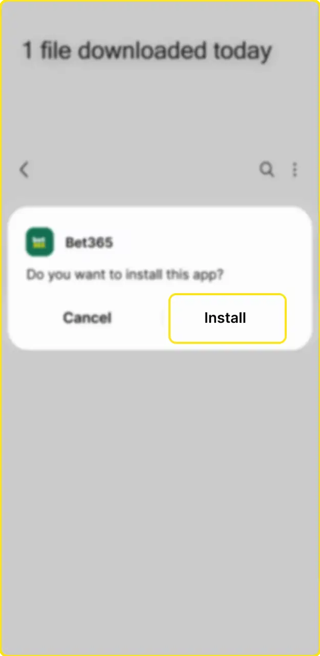 Complete the Bet365 installation.