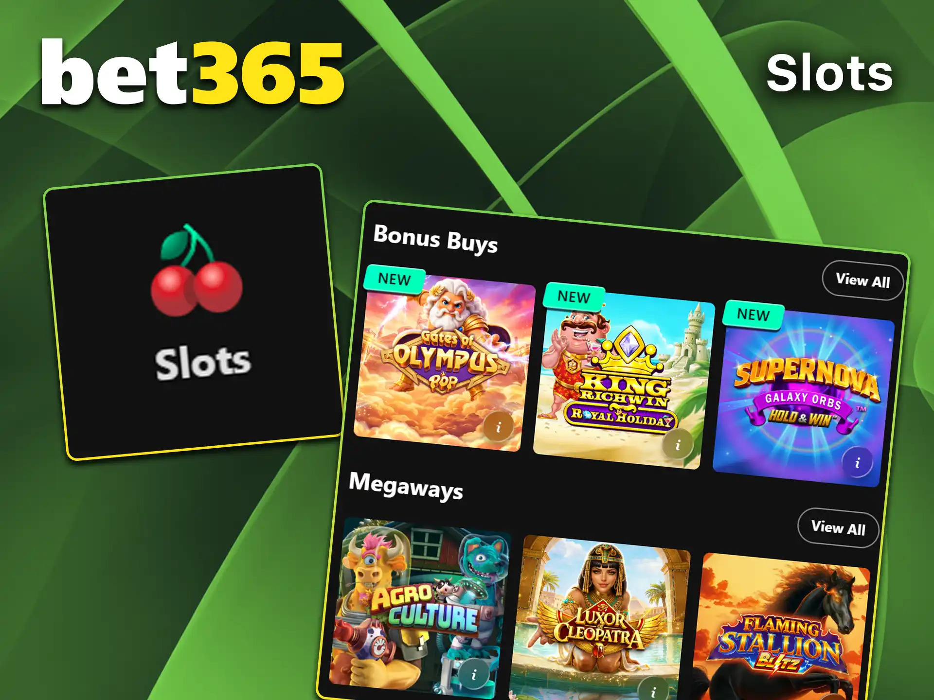 Spin the reels on hundreds of online video slots on Bet365.