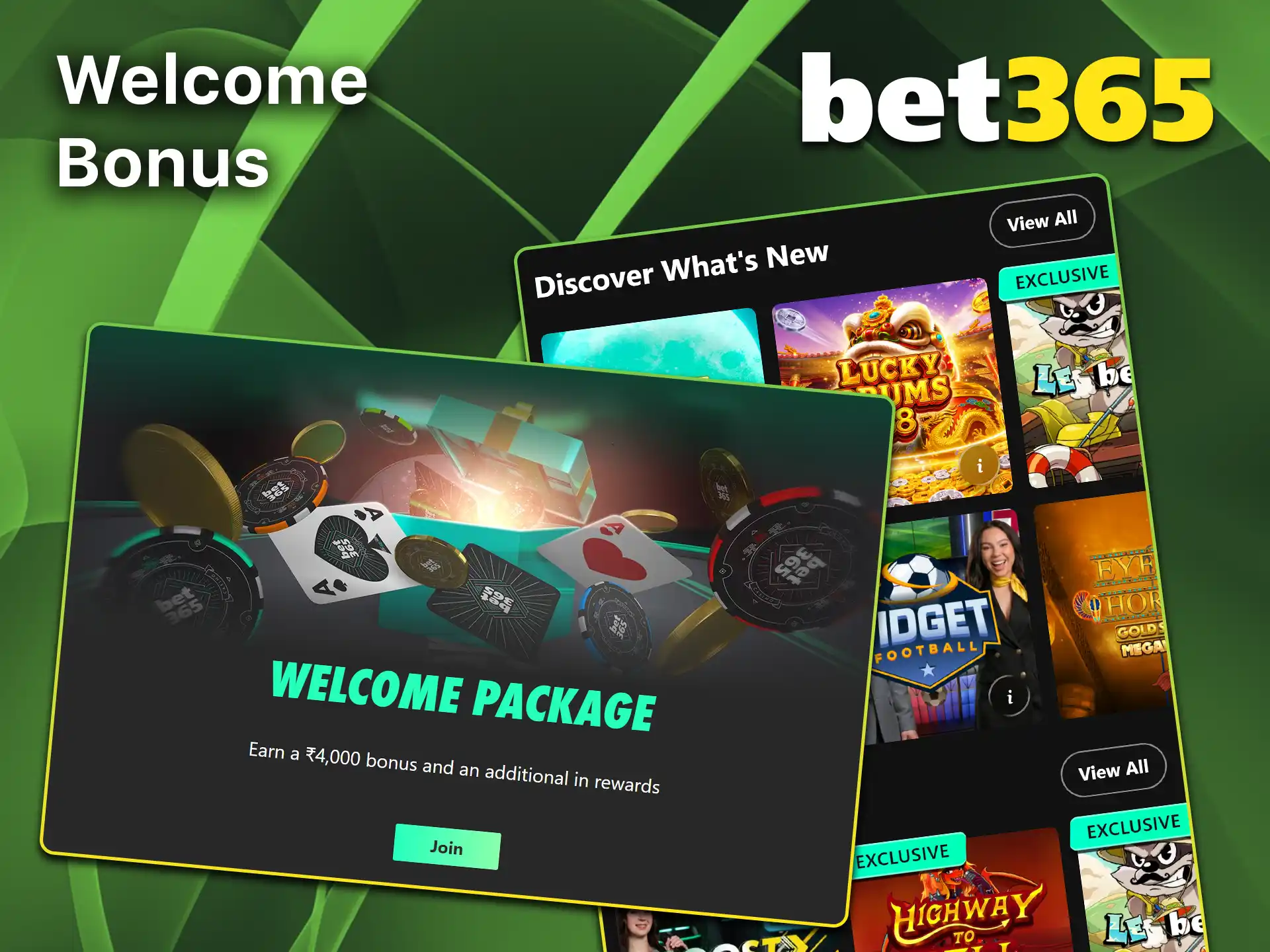 Deposit funds into your account and receive a welcome bonus at Bet365.