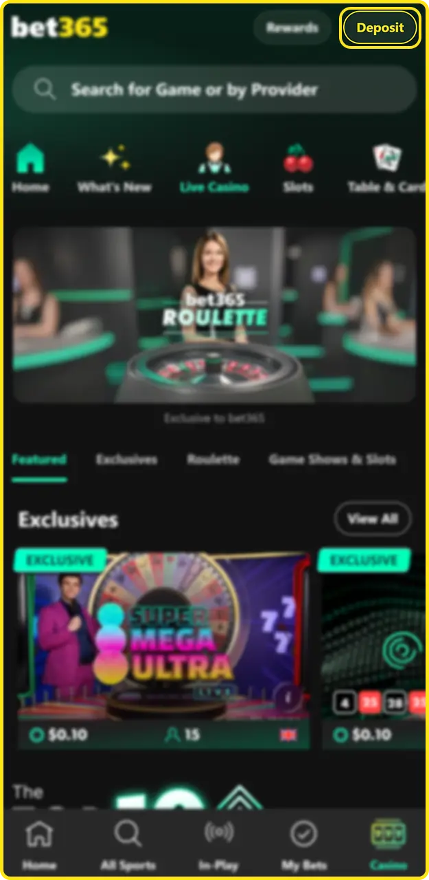 Deposit funds using local payment methods at Bet365.