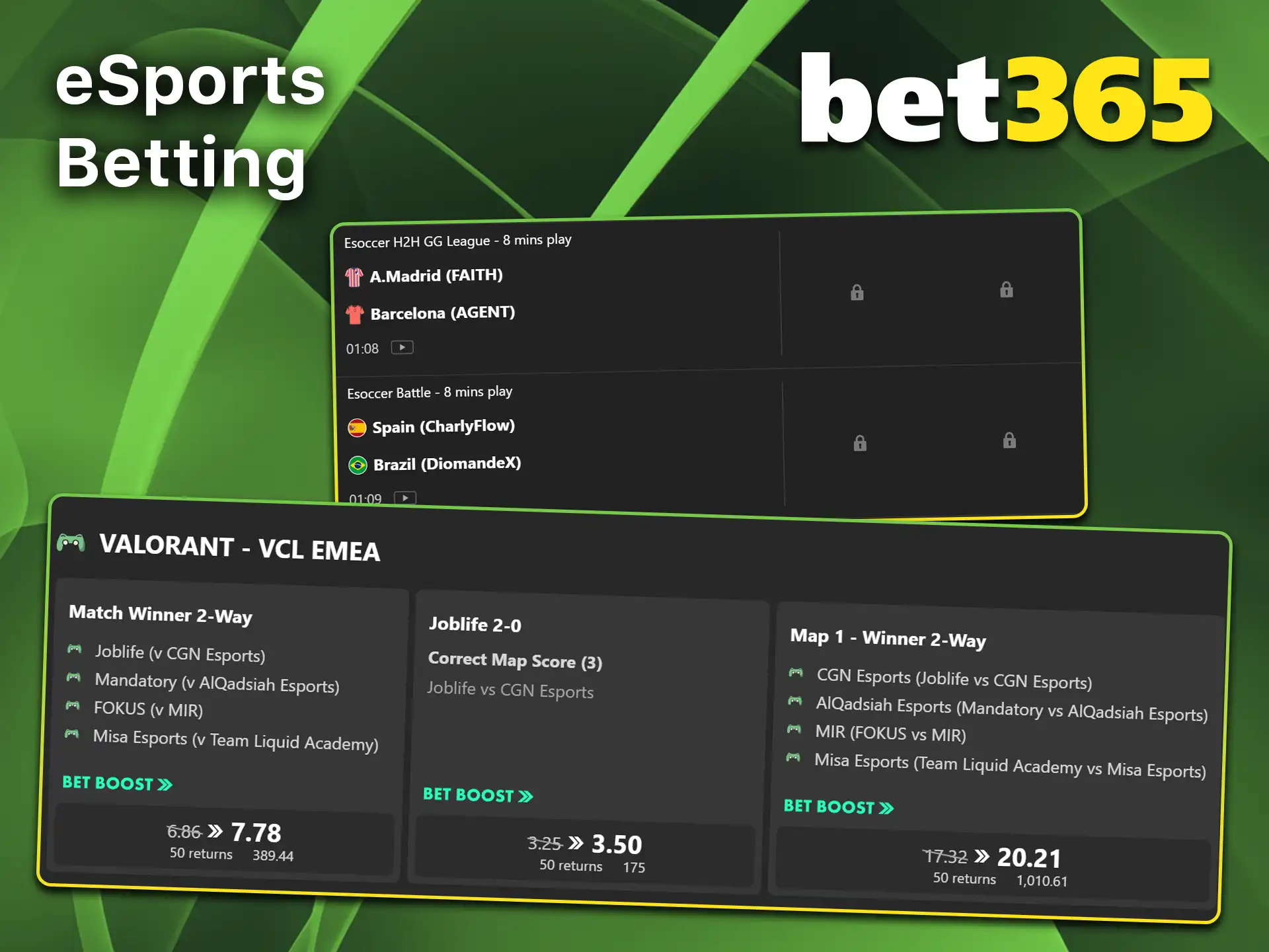 Predict cyber tournament outcomes in eSports betting at Bet365.