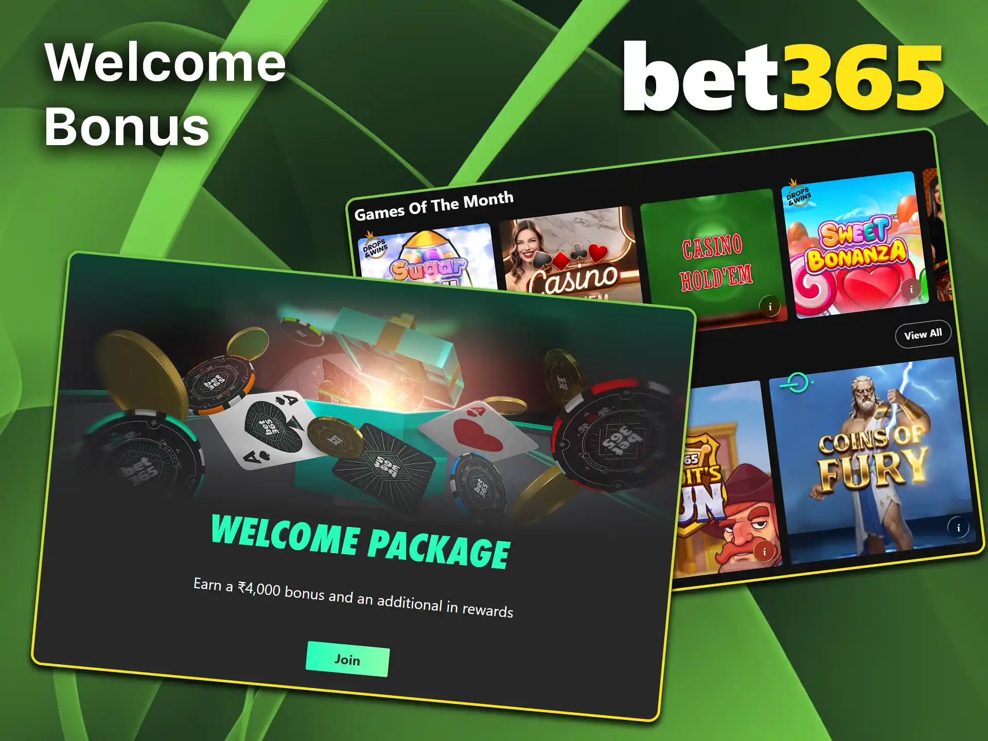 Get extra spins with the welcome bonus at Bet365.